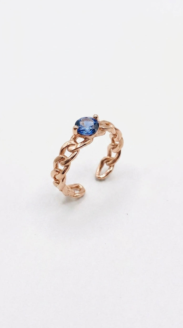 Azure Aura Chain Ring