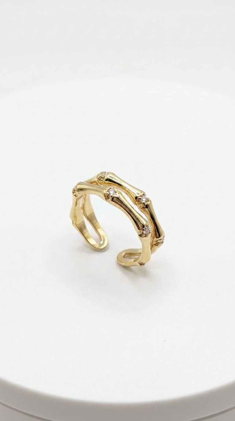 Bamboo Aura Double Wrap Ring