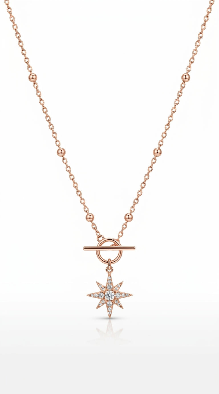 Radiant Polaris Toggle Necklace
