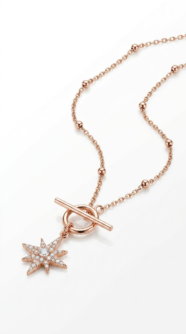 Radiant Polaris Toggle Necklace