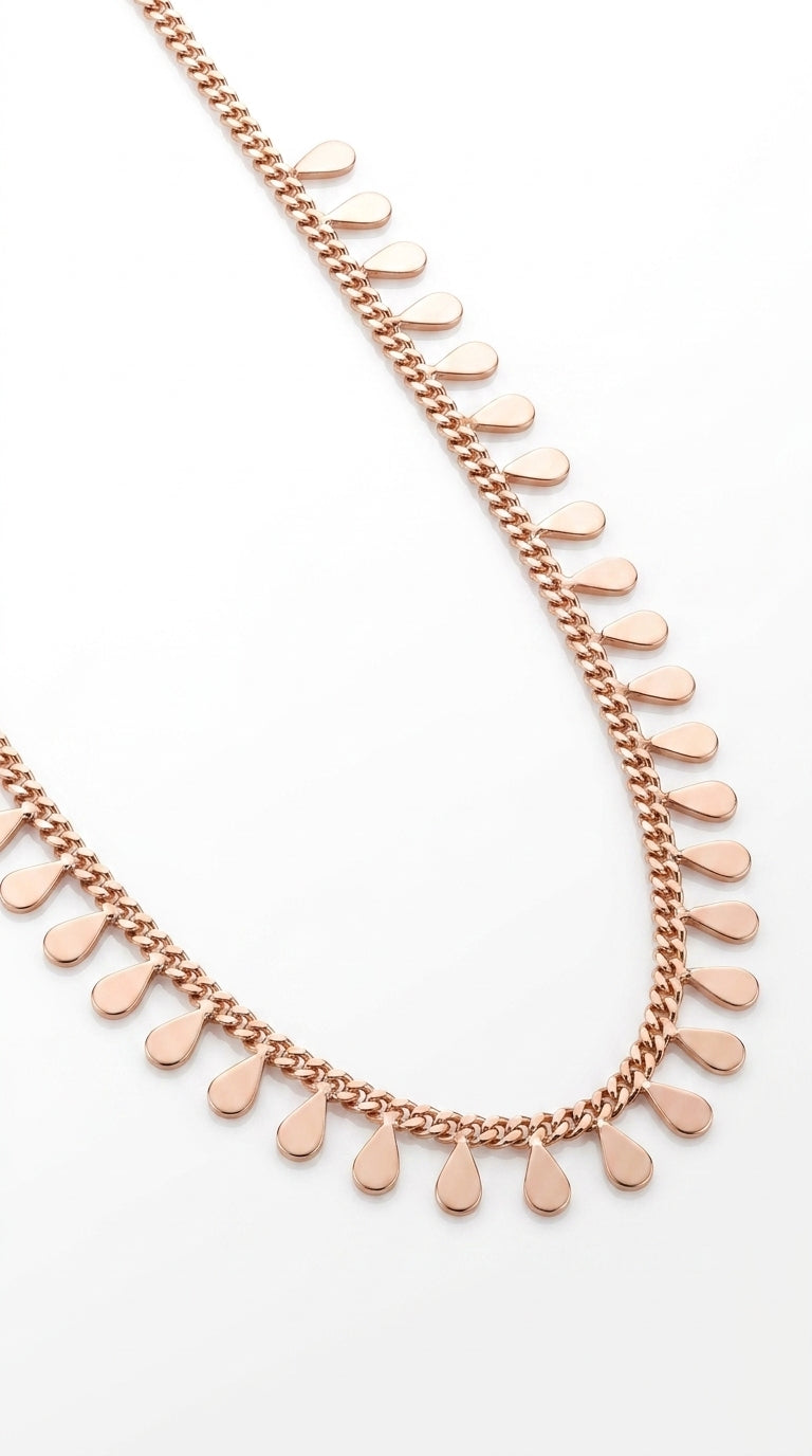 Modernist Shimmer Cascade Necklace