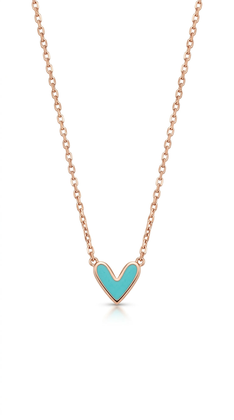 Azure Aura Heart Necklace