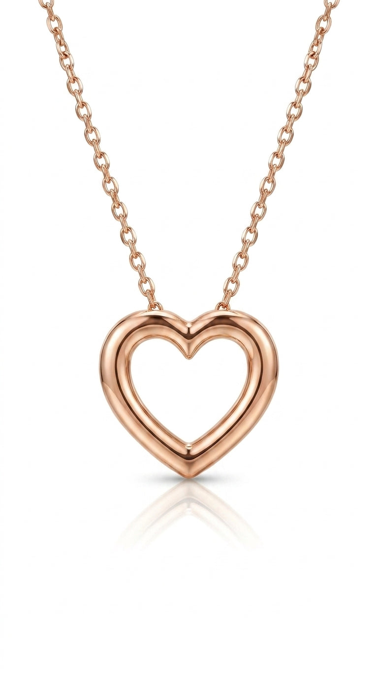 Bold Golden Essence Heart Necklace
