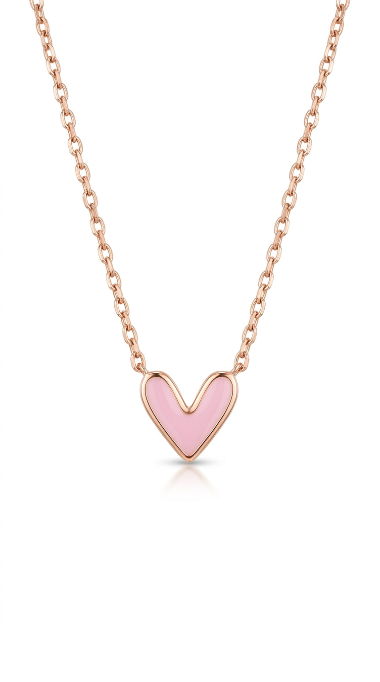 Blush Aura Heart Necklace