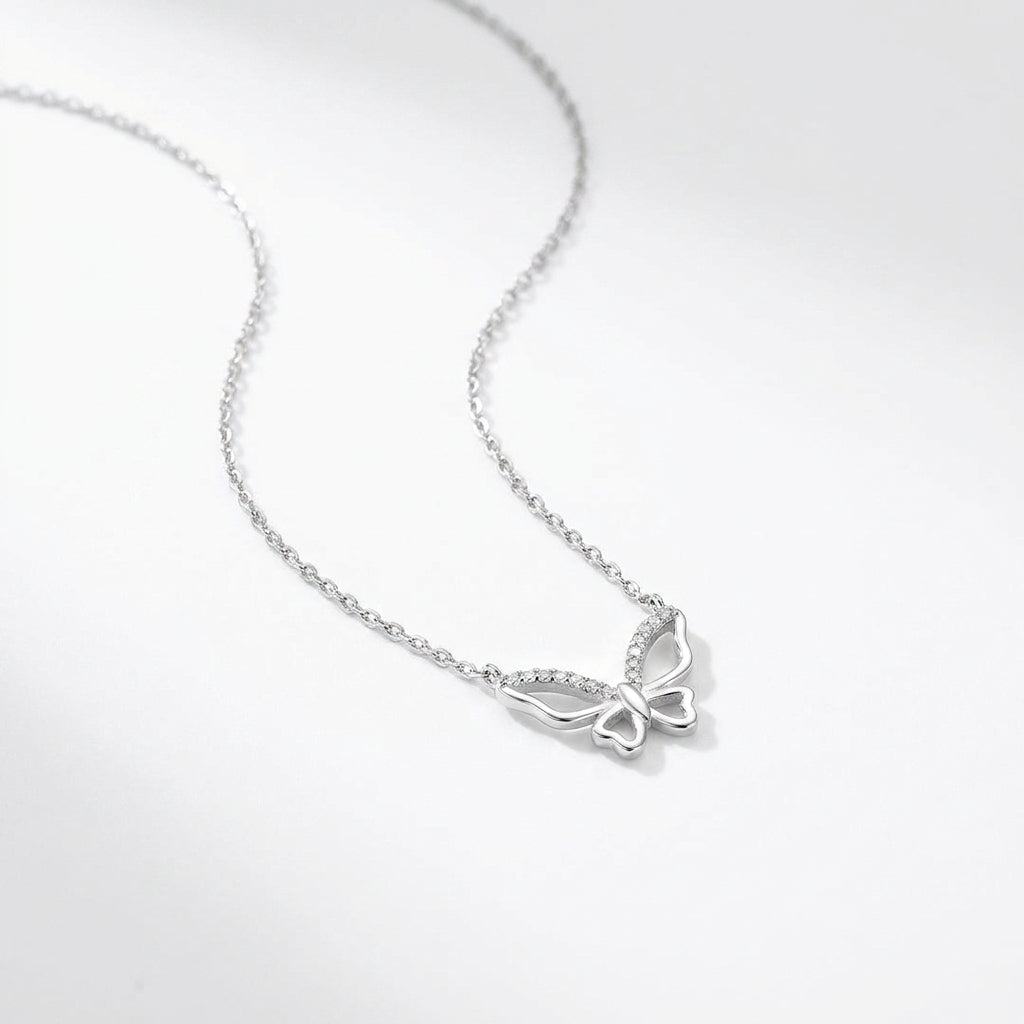 Crystal Wing Butterfly Necklace
