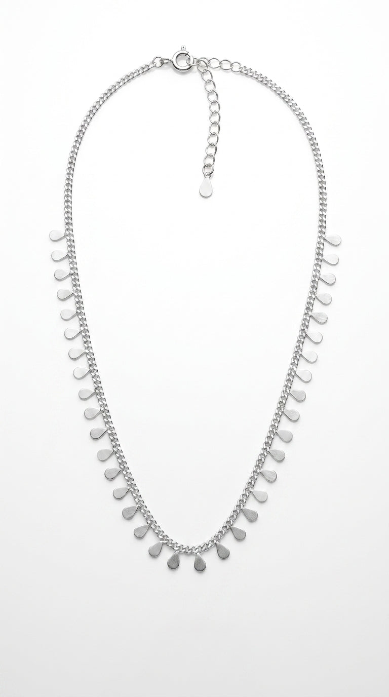 Modernist Shimmer Cascade Necklace