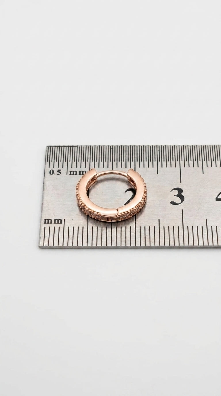 Timeless Pave Huggie Hoops