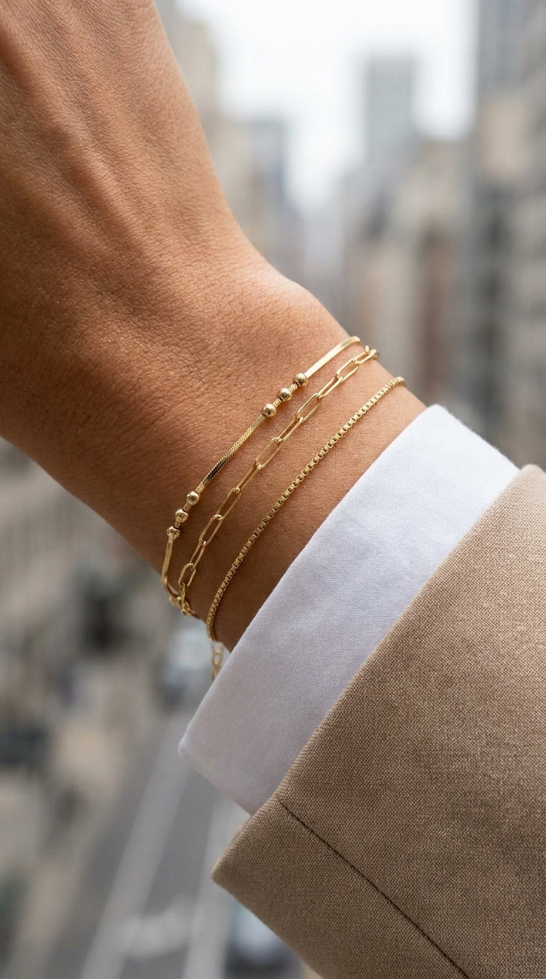 Aurora Beaded Snake Chain Bracelet