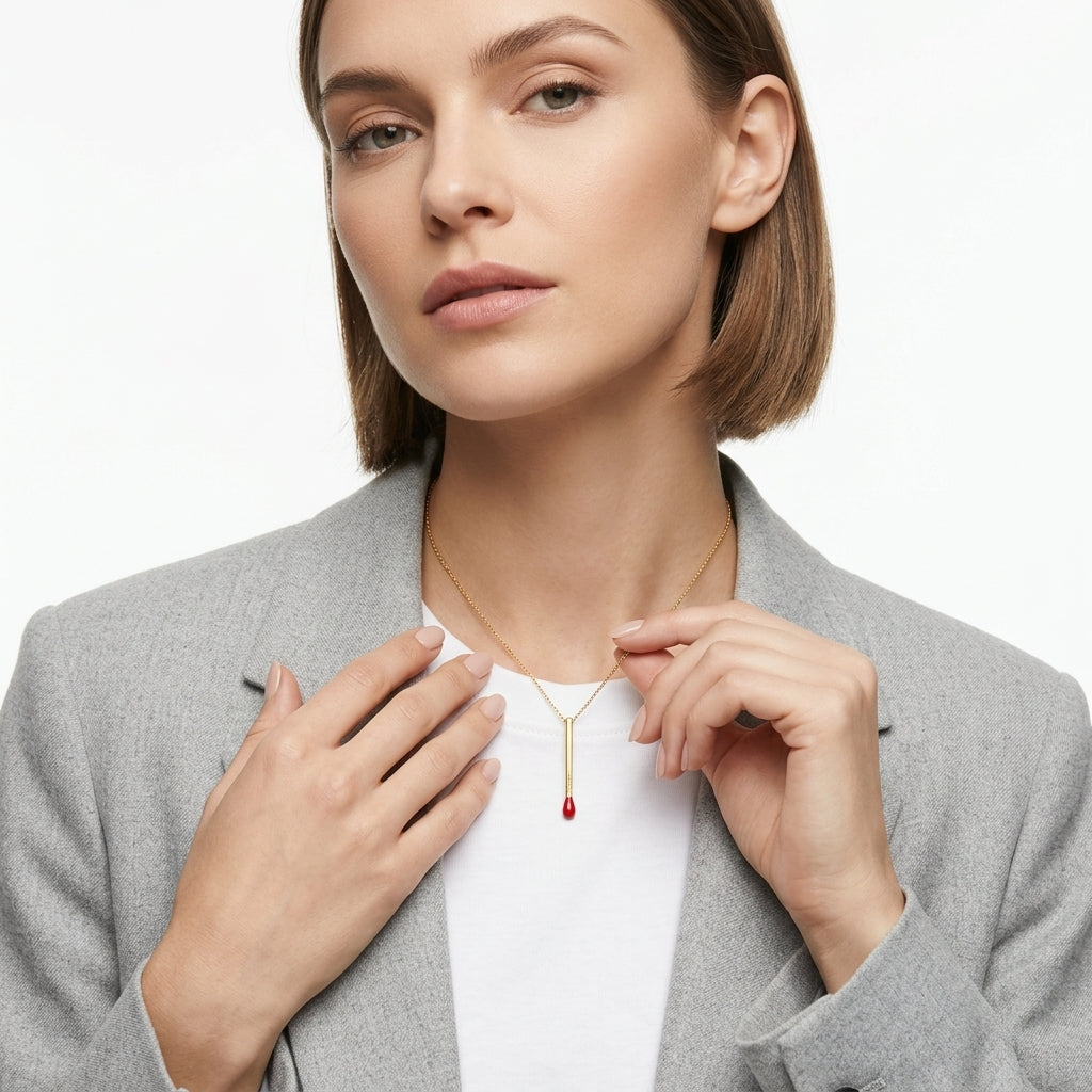 Matchstick Pendant Necklace