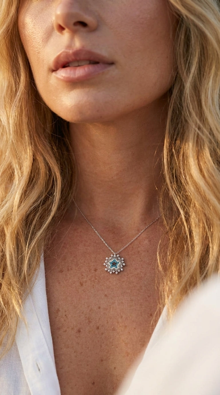 The Turquoise Starburst Aura Necklace