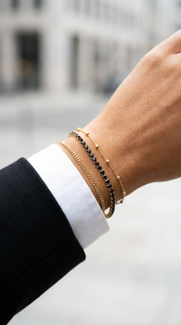 Noir Radiant Tennis Bracelet