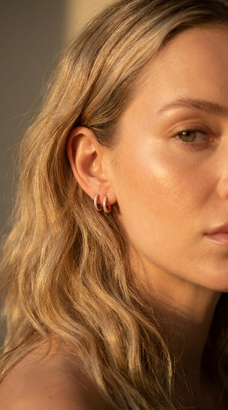 Radiant Full-Circle Pave Hoops