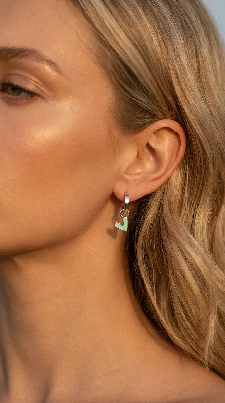 Turquoise Dream Heart Earrings