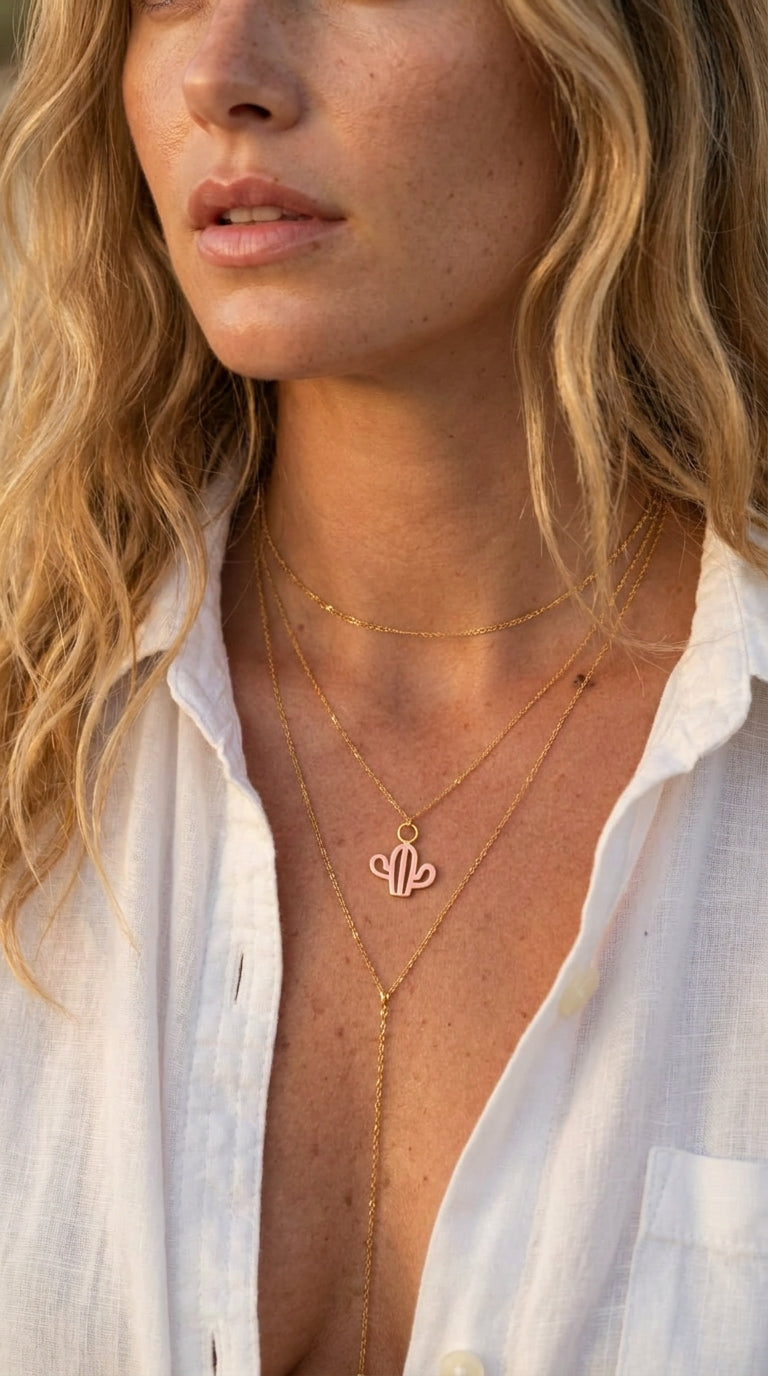 Blush Saguaro Spirit Necklace
