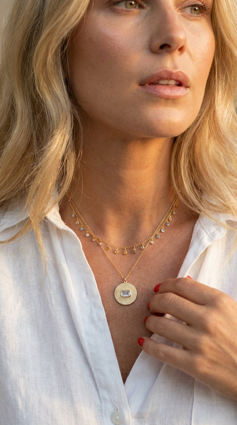 The Art Deco Horizon Medallion Necklace