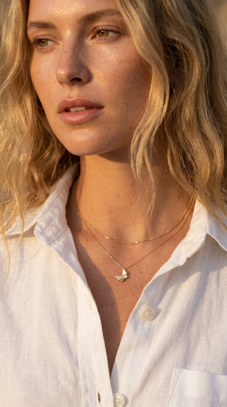 Personalized Mariposa Aura Necklace