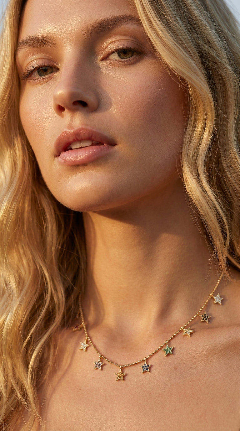 Radiant Personalized Stellar Aura Necklace