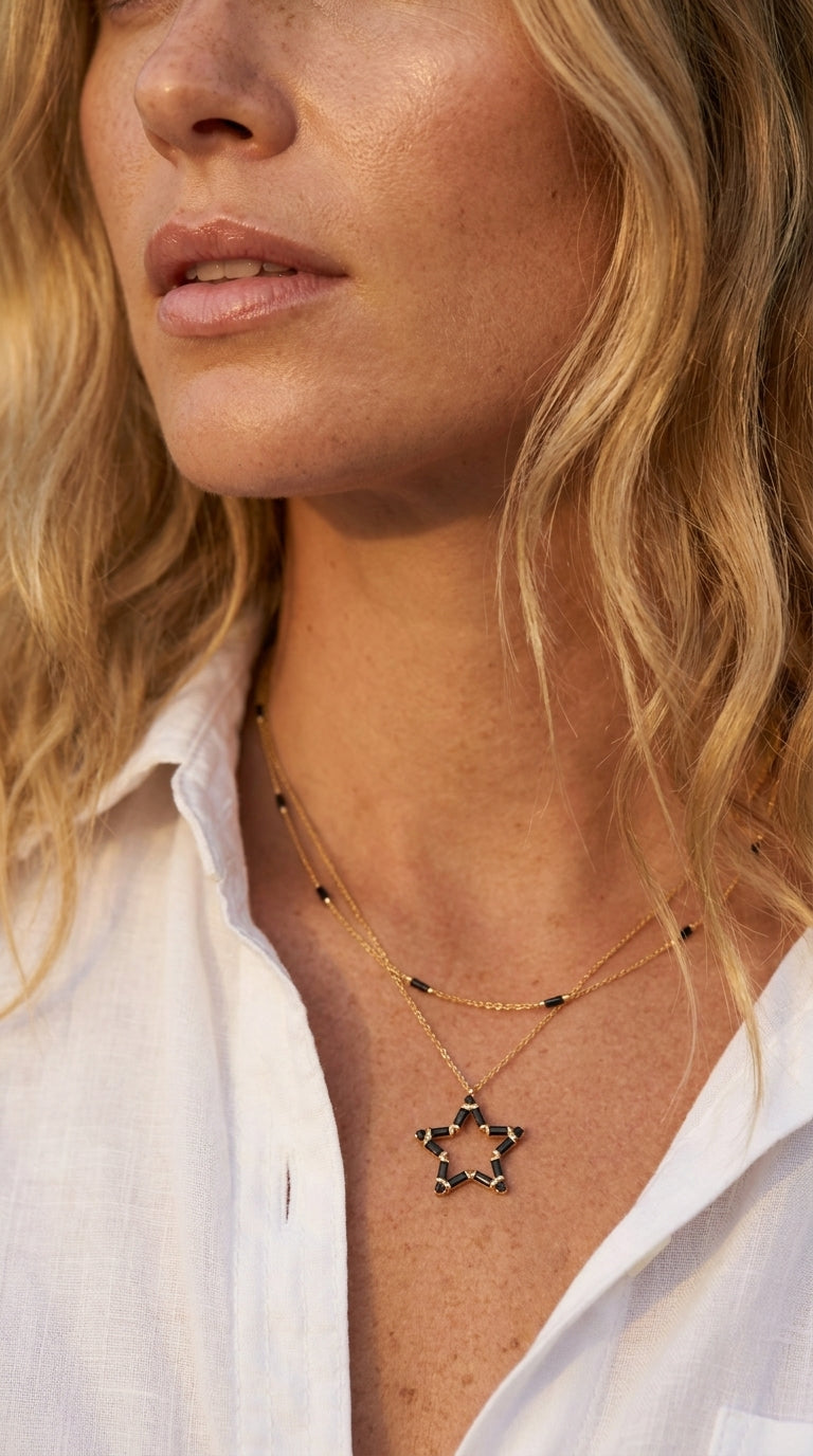 Radiant Onyx Rhythm Necklace