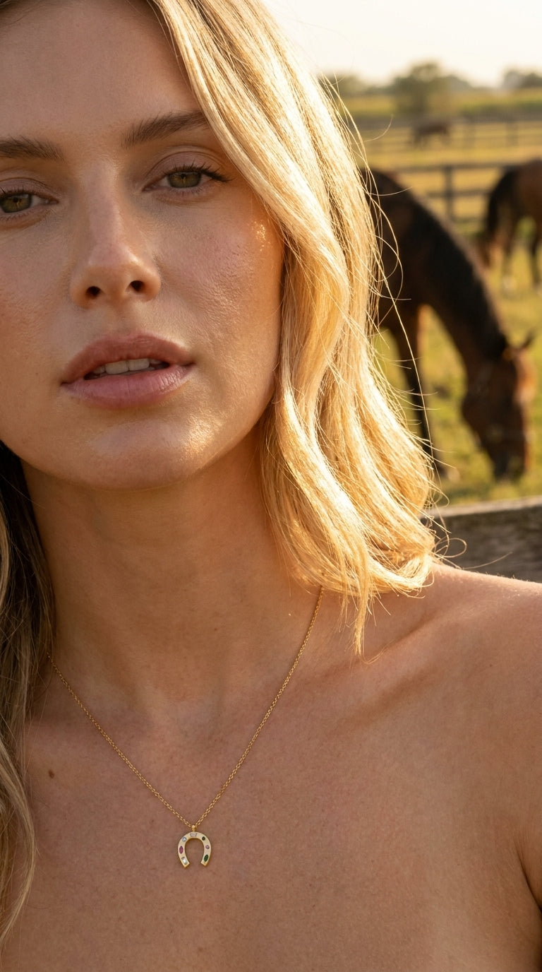 Radiant Horseshoe Aura Necklace
