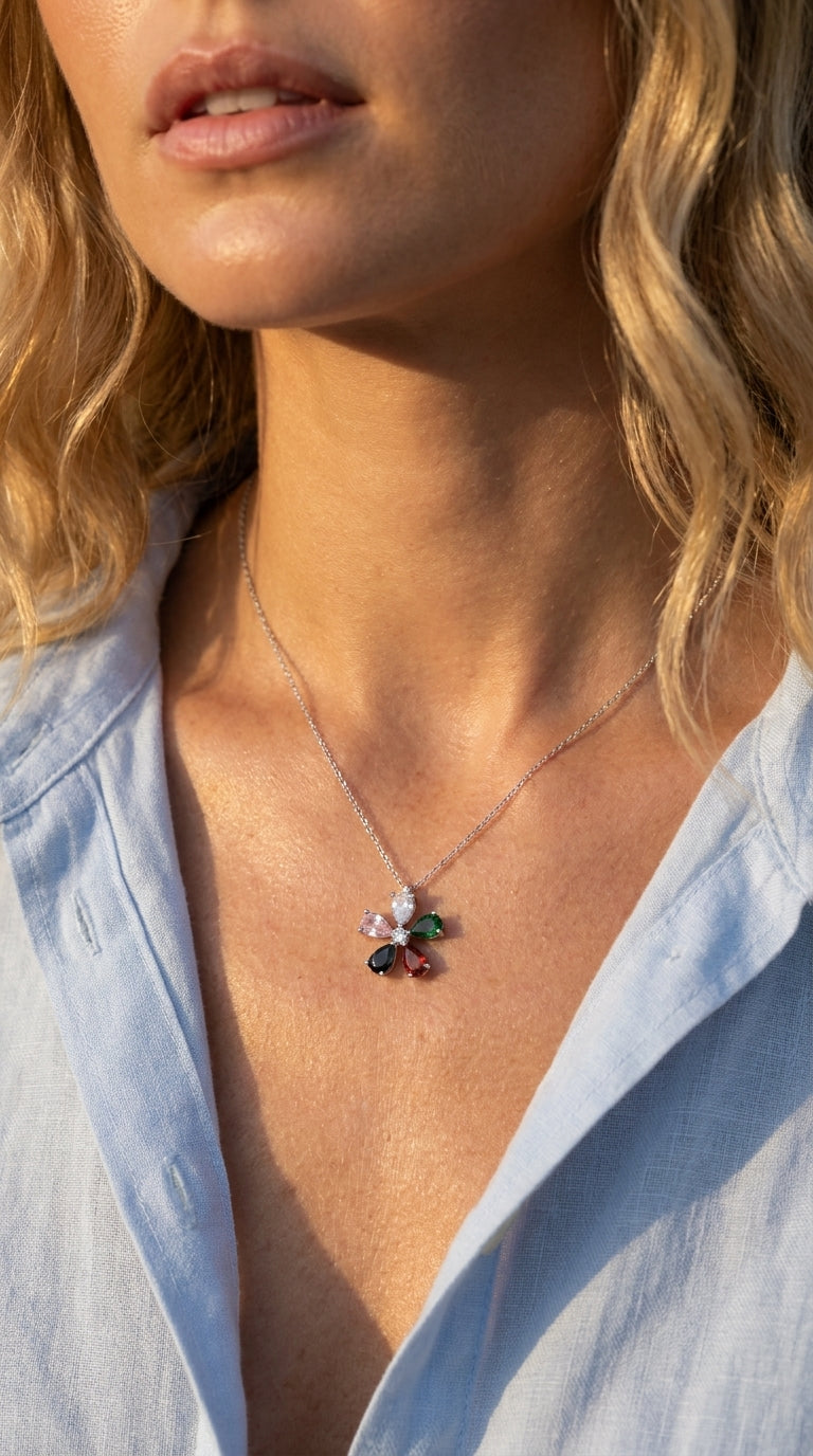 Radiant Flora Prism Necklace