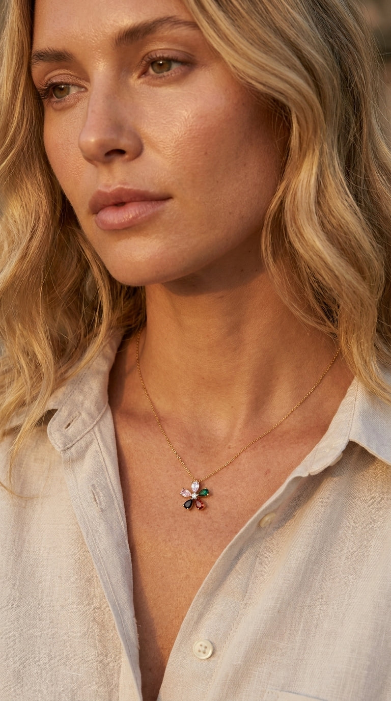 Radiant Flora Prism Necklace