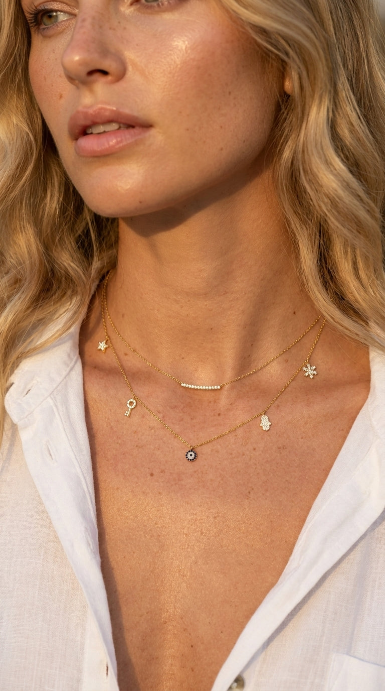 Celestial Harmony Charm Necklace