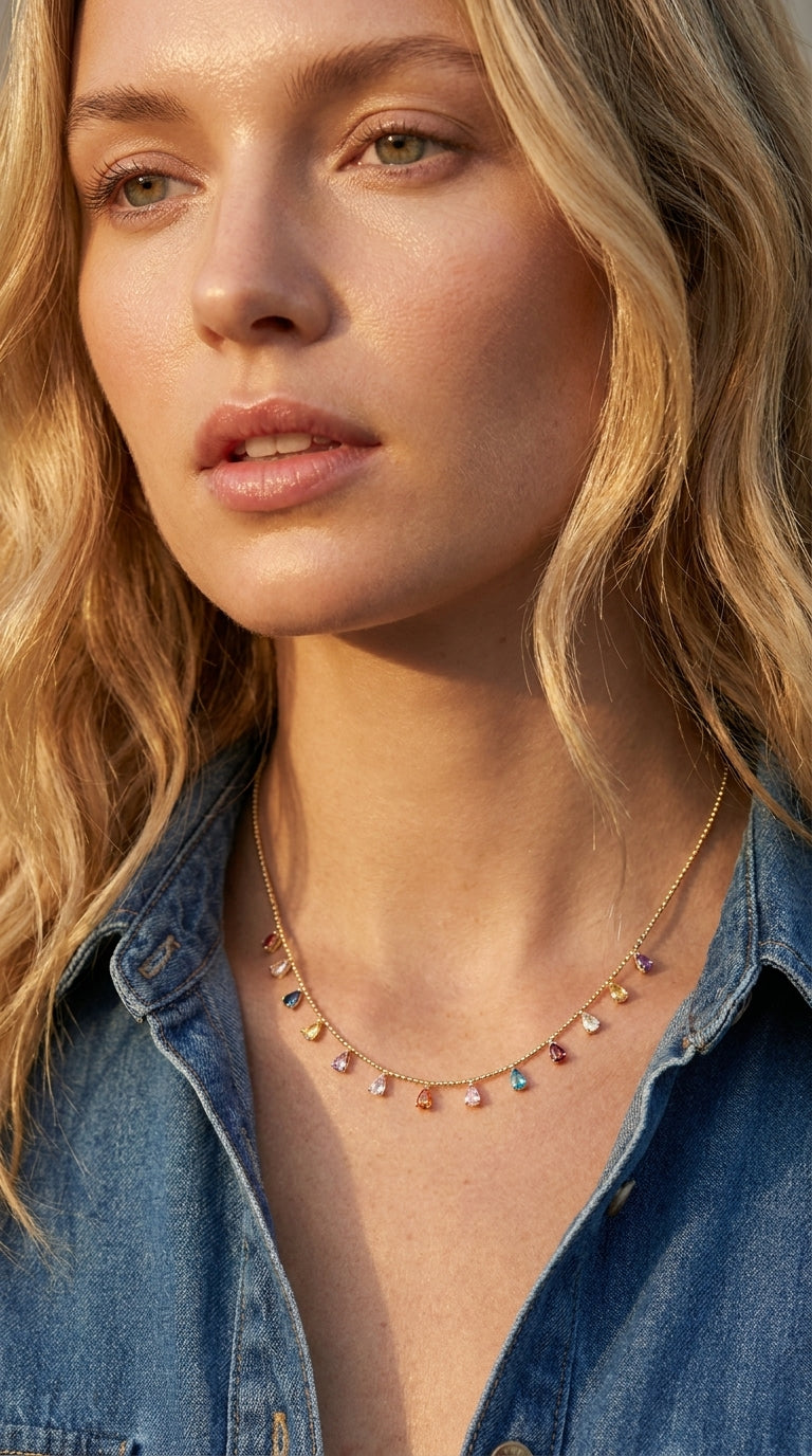 Radiant Prism Drop Necklace
