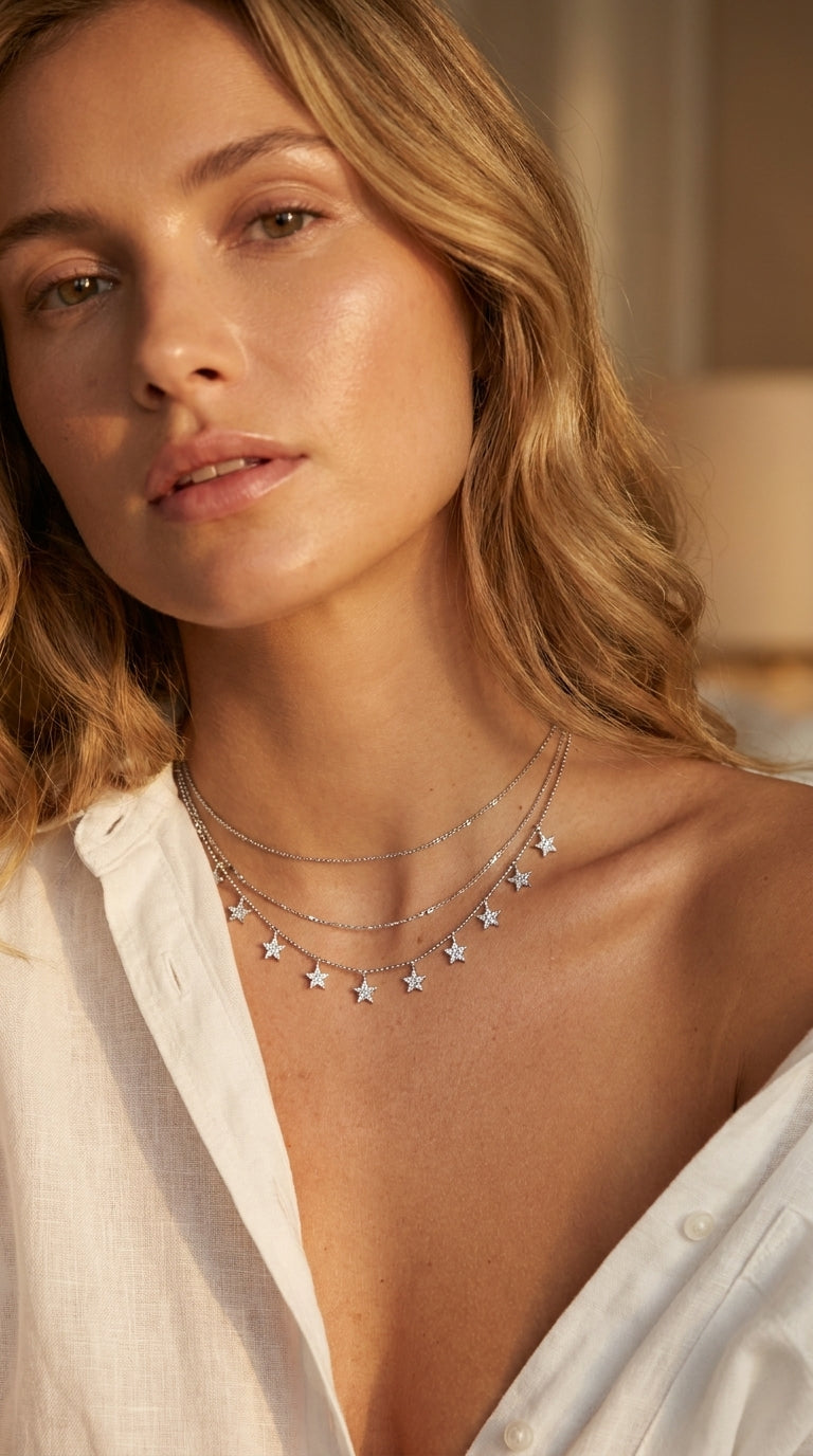 Celestial Star Shower Necklace