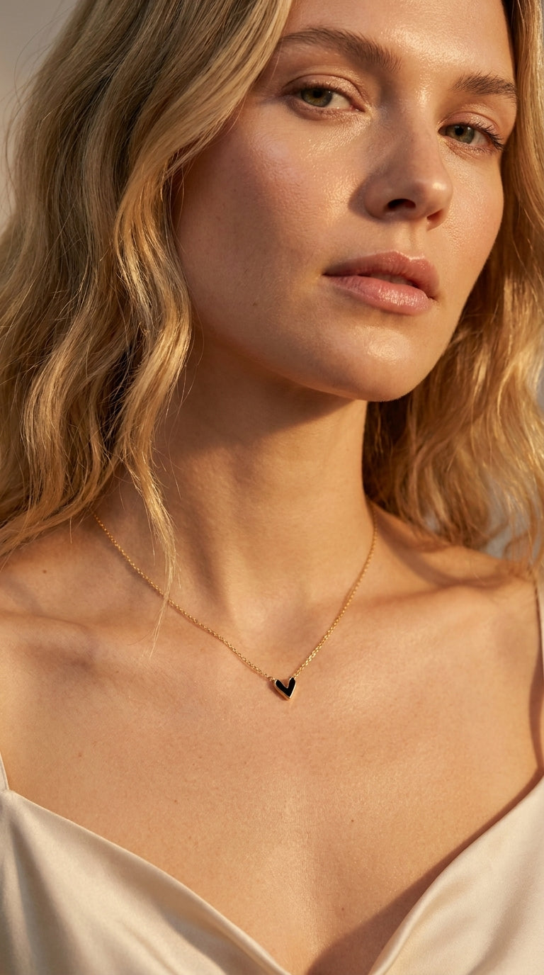 Noir Aura Heart Necklace