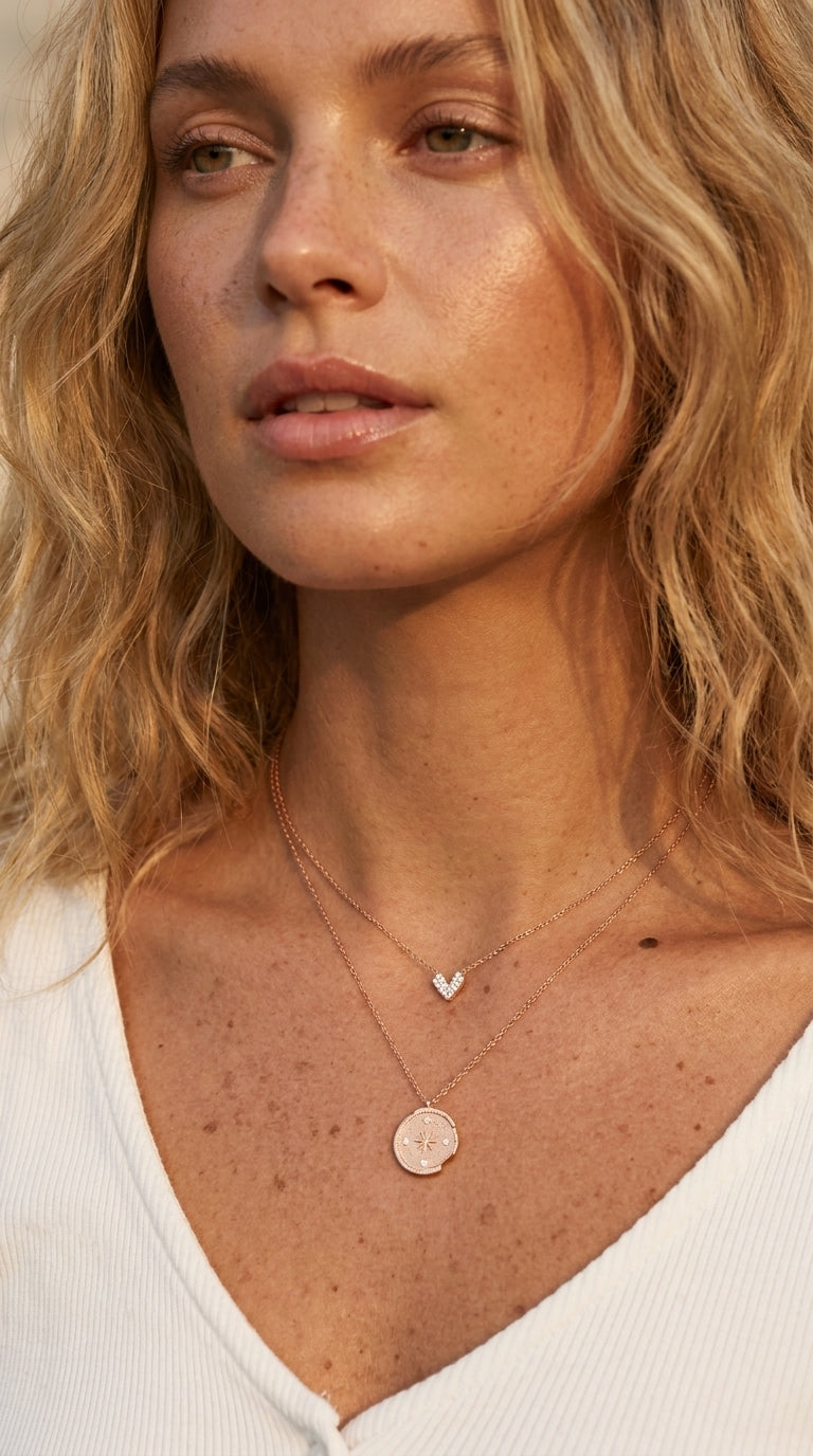 Radiant Aura Heart Necklace