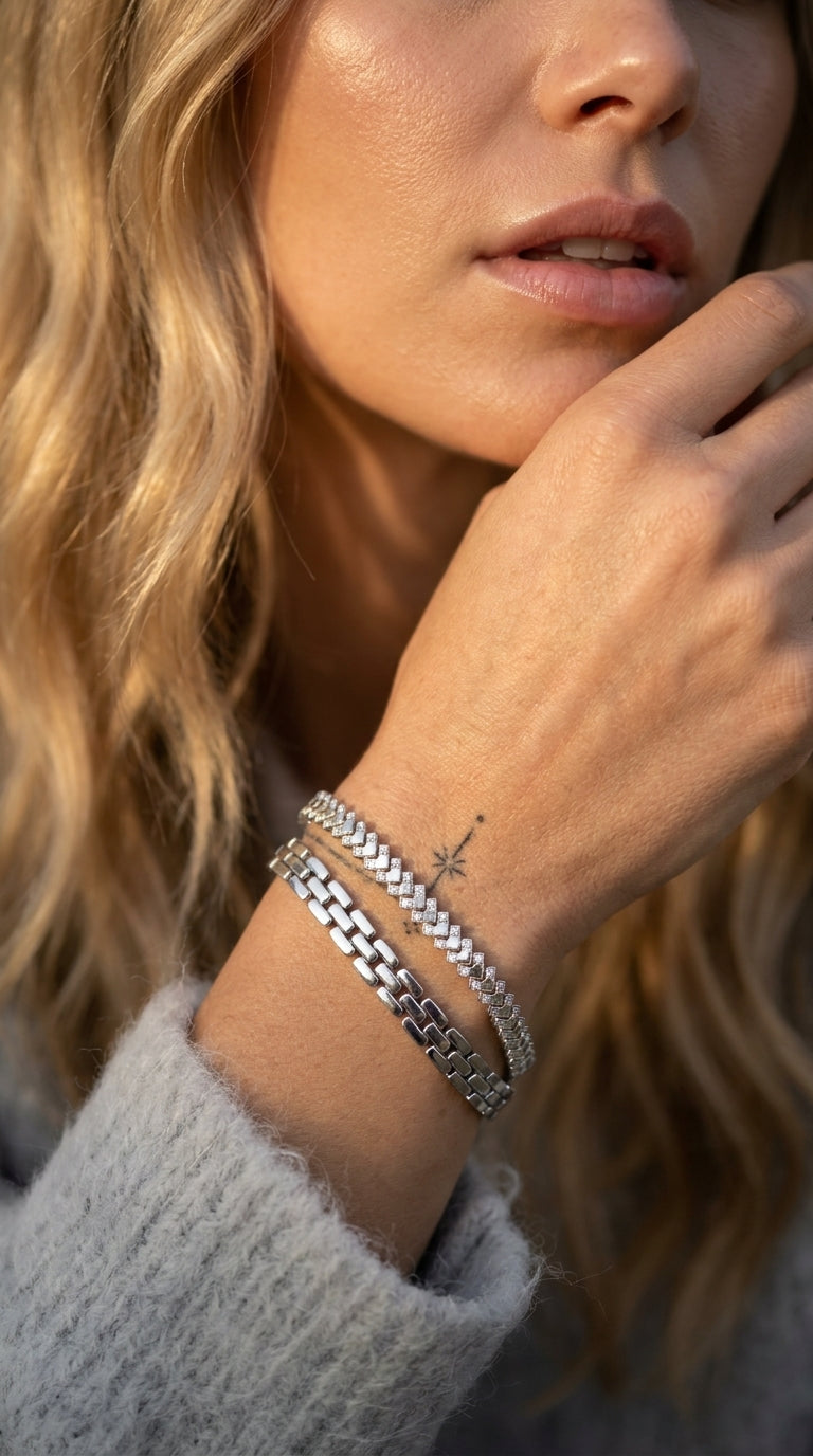 Linear Mesh Statement Bracelet