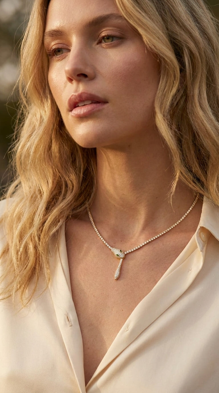 Ouroboros Radiant Tennis Necklace