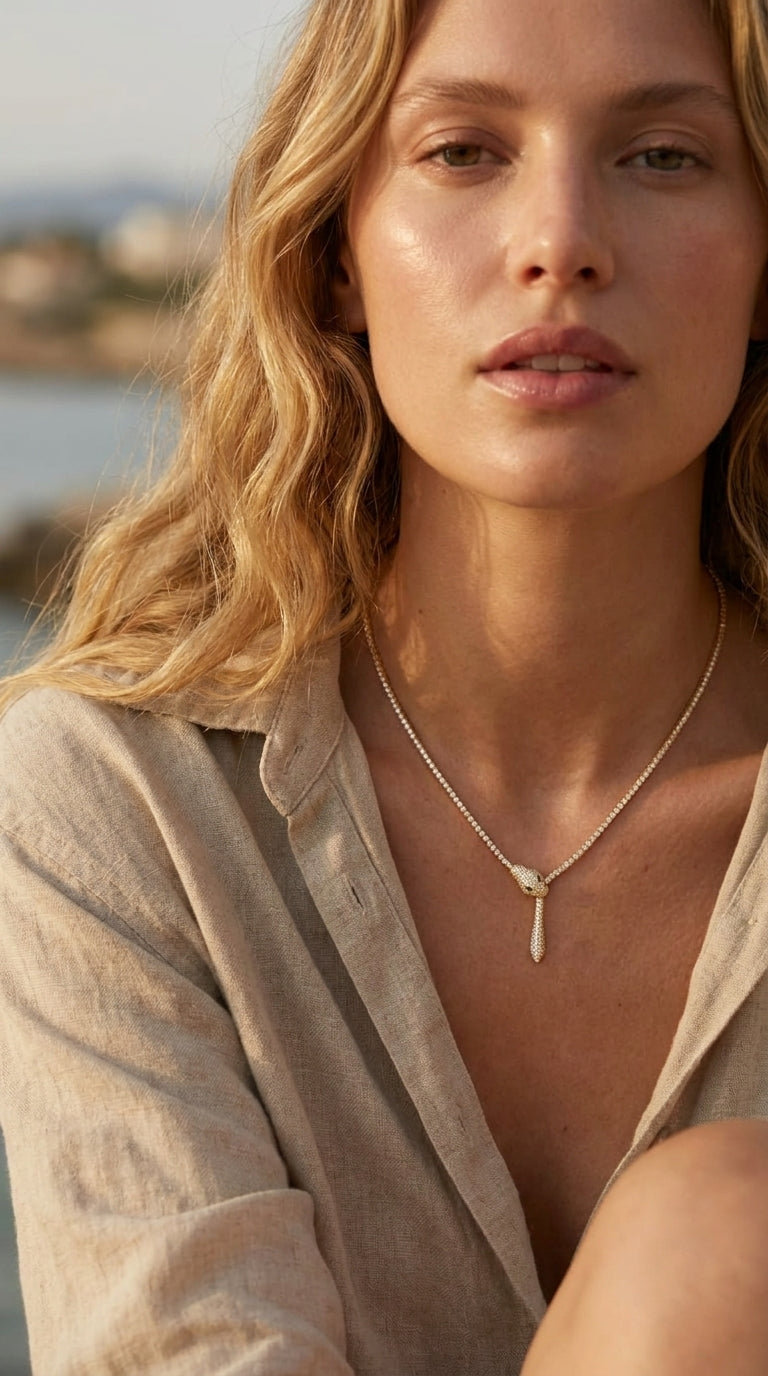 Ouroboros Radiant Tennis Necklace