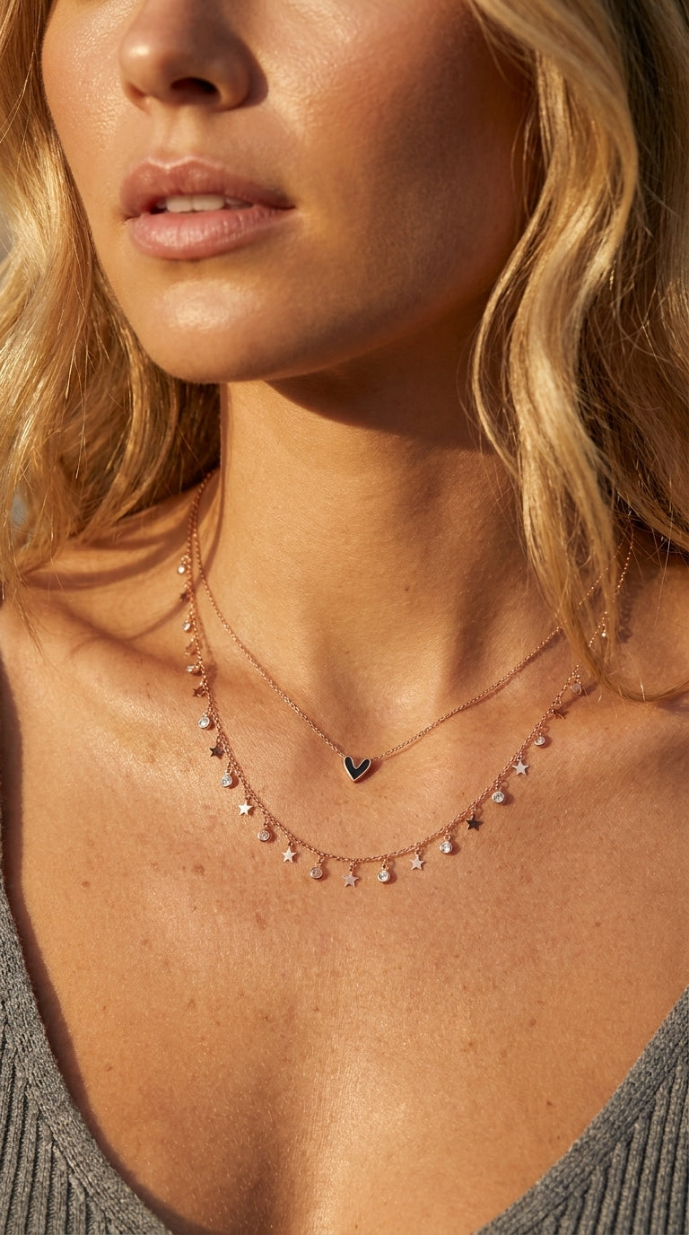 Starlight Sparkle Drop Necklace