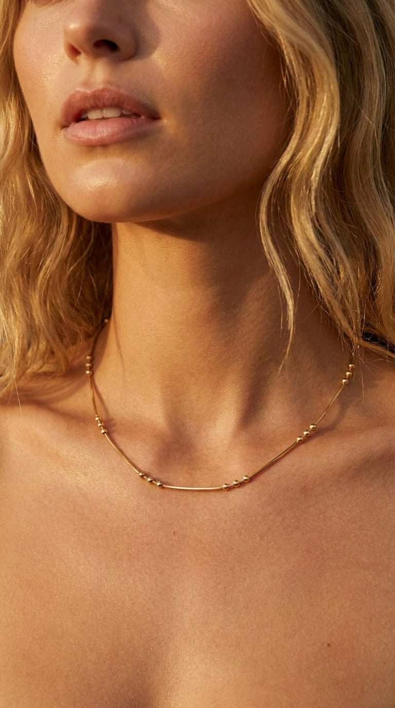 Baguette Crystal Drop Necklace