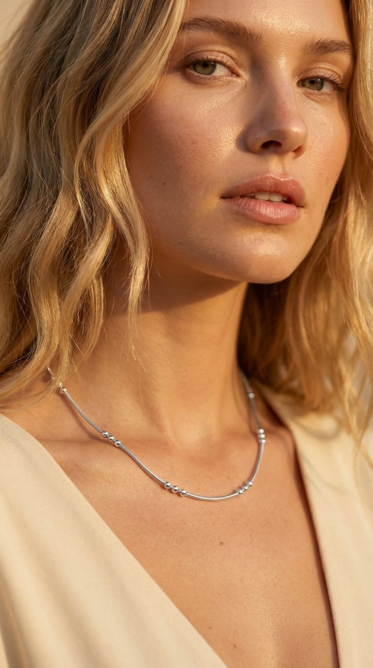 Baguette Crystal Drop Necklace
