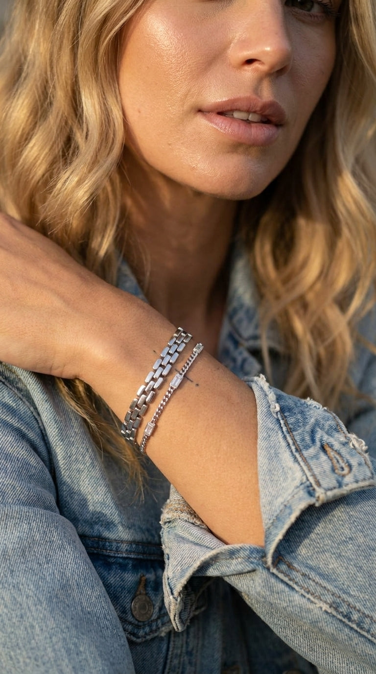 Linear Mesh Statement Bracelet