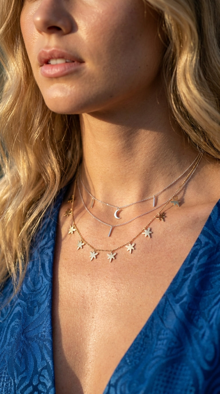 Golden Jasmine Star Necklace