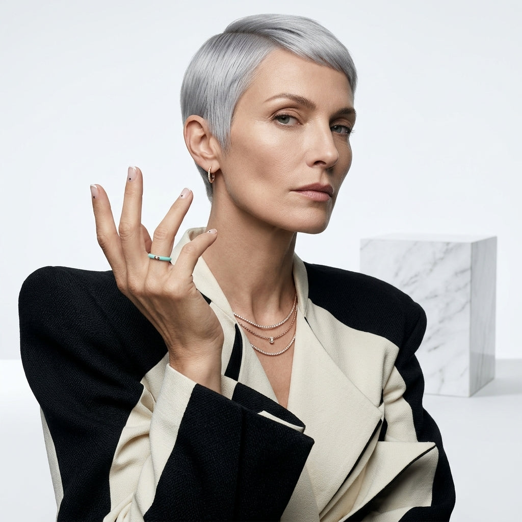 Mint Whisper Enamel Ring